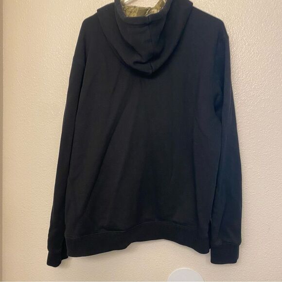 RealTree hunter antlers logo Camo Hoodie Sweatshirt black pullover mens adult XL - Picture 3 of 9